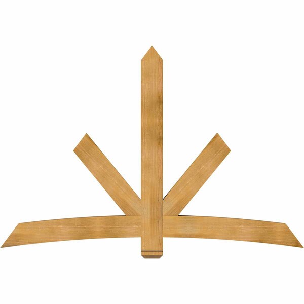 Ekena Millwork Alberta Rough Sawn Timber Gable Bracket, Western Red Cedar, 84"W x 56"H x 4"D x 6"F, 16/12 Pitch GBW084X56X0406ALB00RWR - main